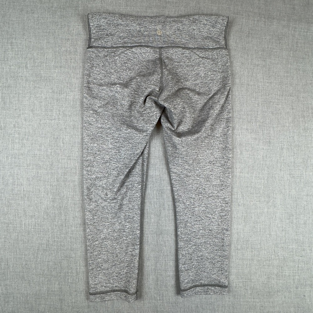 Lululemon Pants Womens 6 Heather Gray High Rise Leggings Yoga Stretch Activewear - Picture 2 of 8